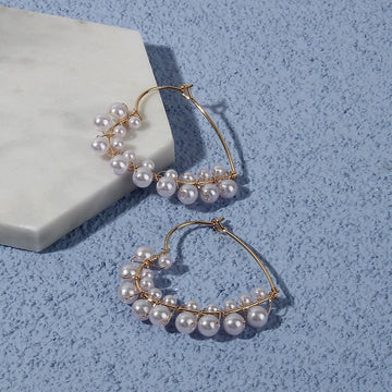 E1582 - Elegant Pearl Drop Earrings